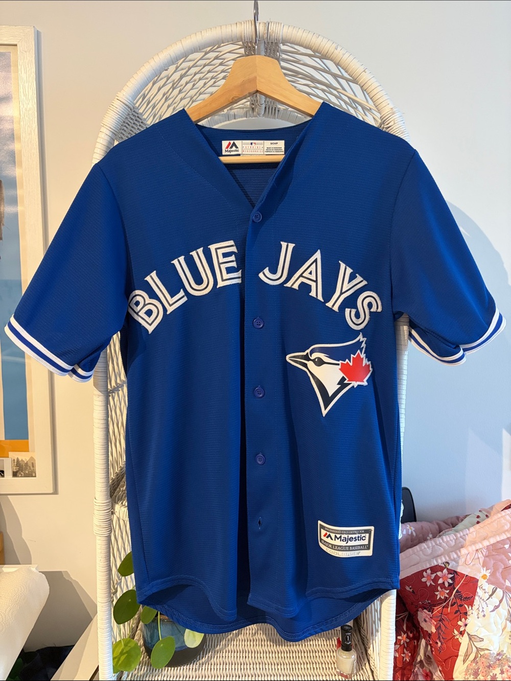 Majestic Kids Blue Jays Jersey - Blue with White & Red Accents